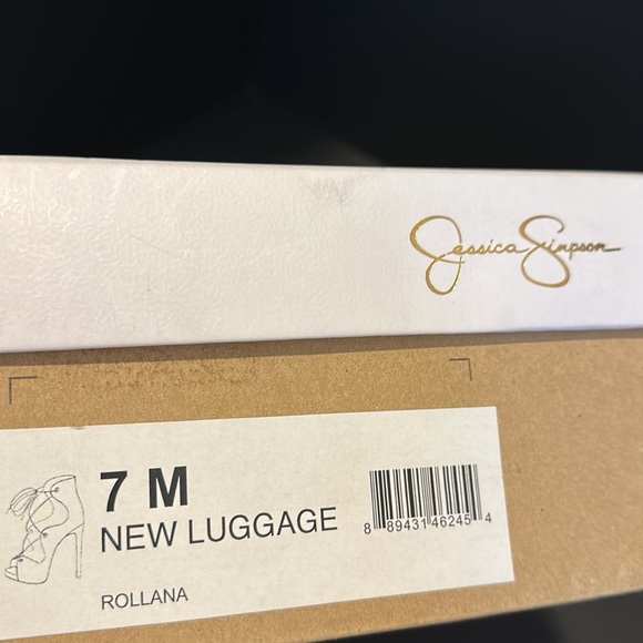 NEW- Jessica Simpson Stiletto Women’s size 7 Brown/camel & Gold. NIB z - Picture 6 of 6